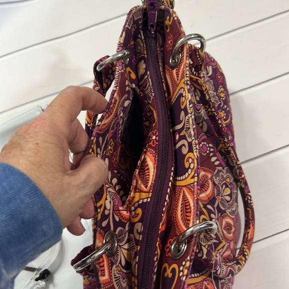 Vera Bradley medium size floral shoulder bag EUC vivid colors, sizes in picture - Picture 5 of 12